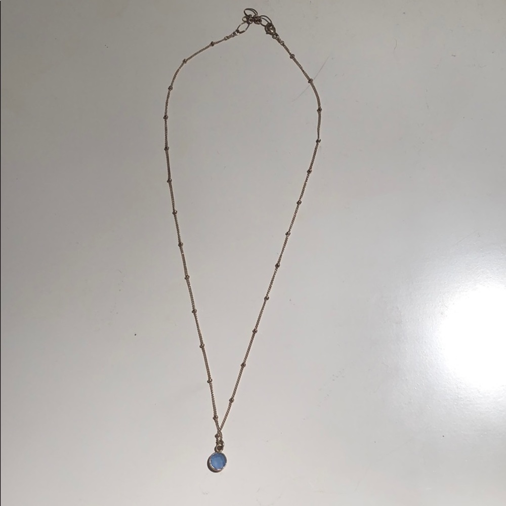 Blue crystal necklace